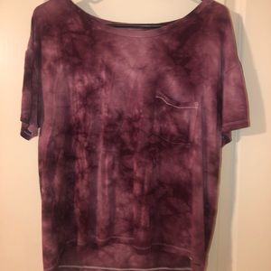 American Eagle Maroon Tie Dye T-shirt Small